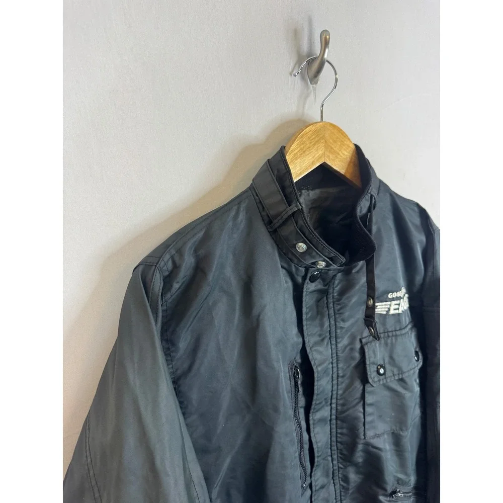 Vintage Goodyear Eagle Racing Jacket Avon Sportswear Black Nylon Bomber Mens M